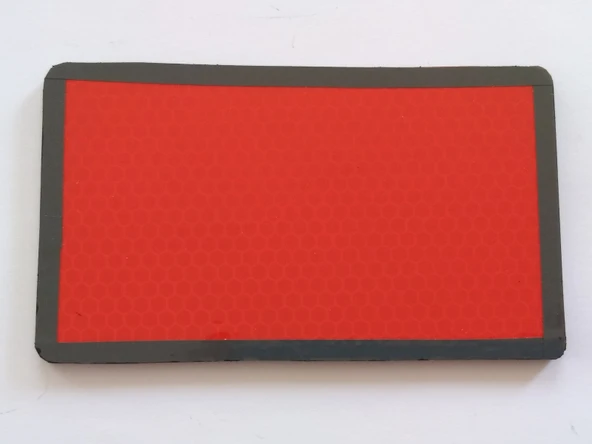 ARKA KASA REFLEKTÖRÜ 12X7cm (2 ADET) DİKDÖRTGEN YAPIŞTIRMALI KIRMIZI, KEDİGÖZÜ - Resim 3