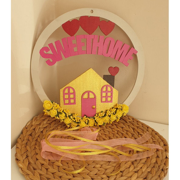Sweethome Ahşap Kapı Süsü - 2