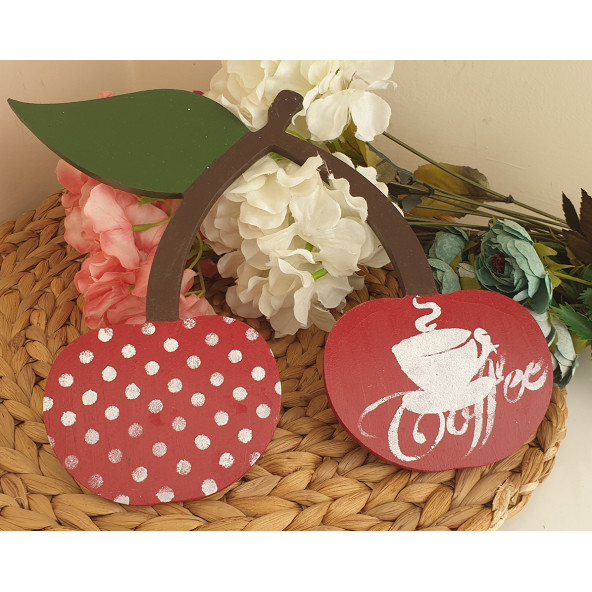Kiraz Coffee Baskılı Ahşap Nihale - 4