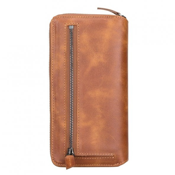 Bouletta Apple iPhone 13 Pro Max Uyumlu Deri Zip Kılıf TN11 - 5