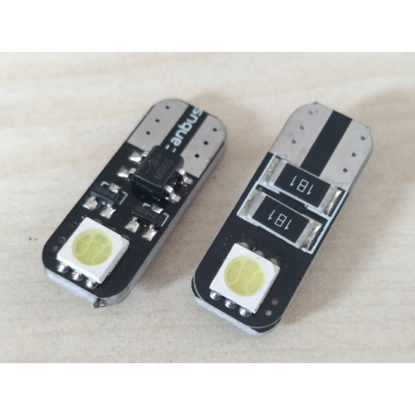 T10 DİPSİZ LED AMPUL (CANBUS) BEYAZ 12V (2ADET FİYATI) T10 PARK, SİNYAL, PLAKA AMPULU - 2