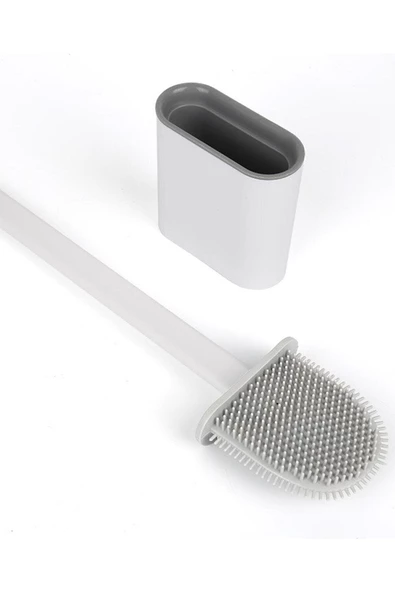 Silikon Banyo Tuvalet Wc Klozet Temizleme Fırçası Ve Tutucu - 5