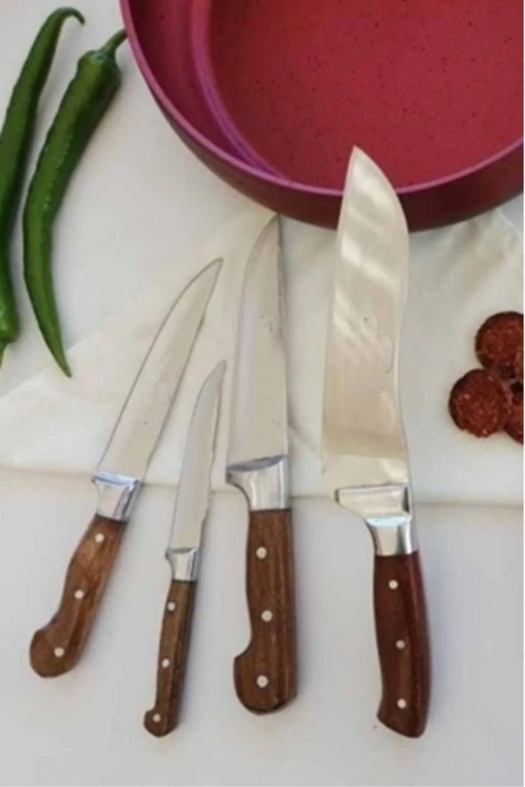 4lü Şef Bıçağı Seti Mutfak Bıçak Seti