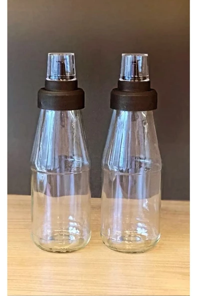 2 Adet Damlatmaz Cam Yağlık Sirke Şişeşi 720 ml - Sızdırma Akıllı Yağdanlık - Resim 5