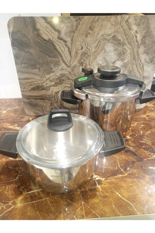 Compact 4+6.5 Lt 2'li Düdüklü Tencere Takımı - Siyah - 2
