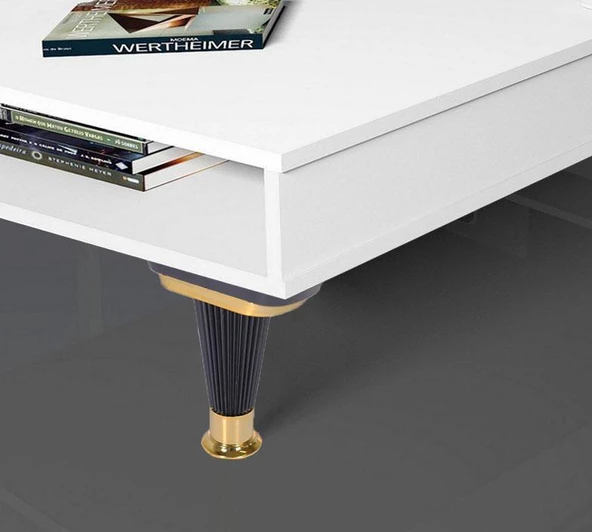 Mobilya Kanepe Puf Sehpa Ayağı Siyah Gold Baza Ayak 15 Cm (4 ADET) - 4