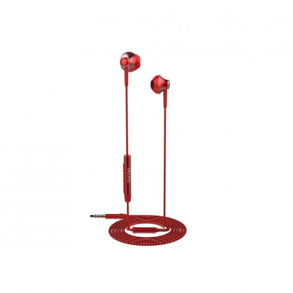Tecno Phantom X Rock R2 Kablolu Mikrofonlu Kulaklık Kırmızı - 1