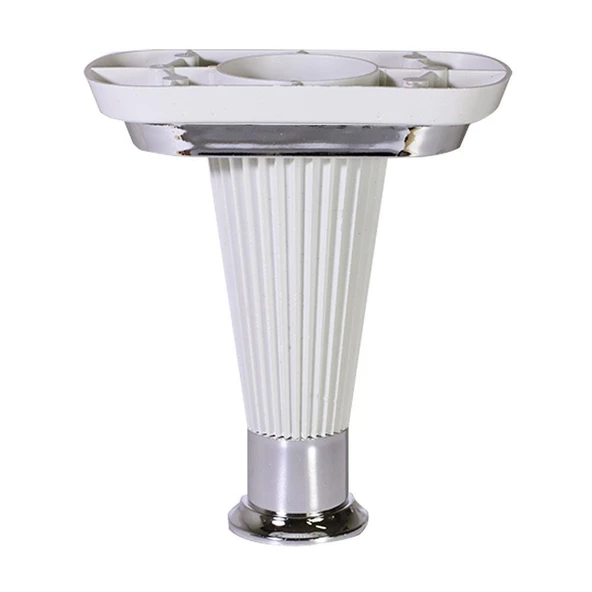 Mobilya Kanepe Puf Sehpa Ayağı Beyaz Krom Baza Ayak 15 Cm (4 ADET) - 2