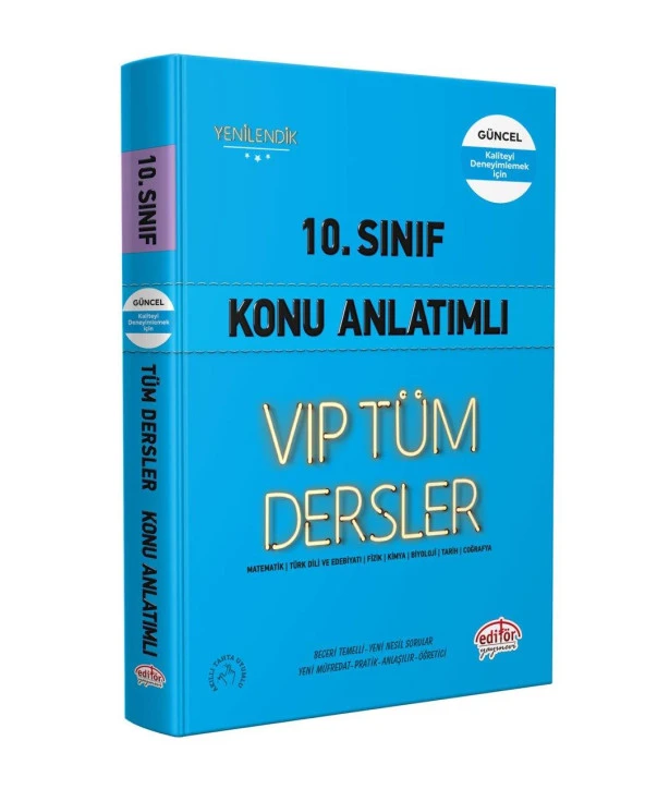 10. Sınıf VİP Tüm Dersler Konu Anlatımlı Editör Yayınları