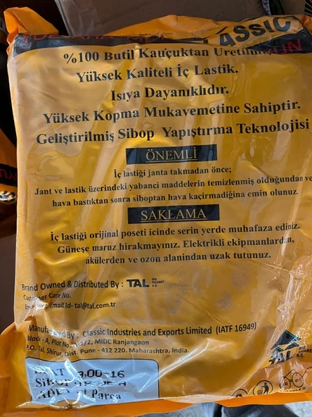 TALSTAR 9.00-16 TR-75 A İÇ LASTİK - 2