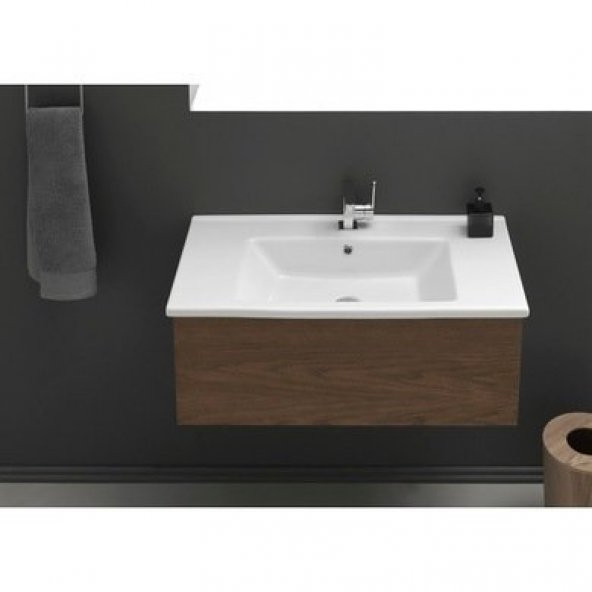 Turkuaz Cerastyle Arte Etajer Uyumlu Lavabo 75x45 Cm - 2