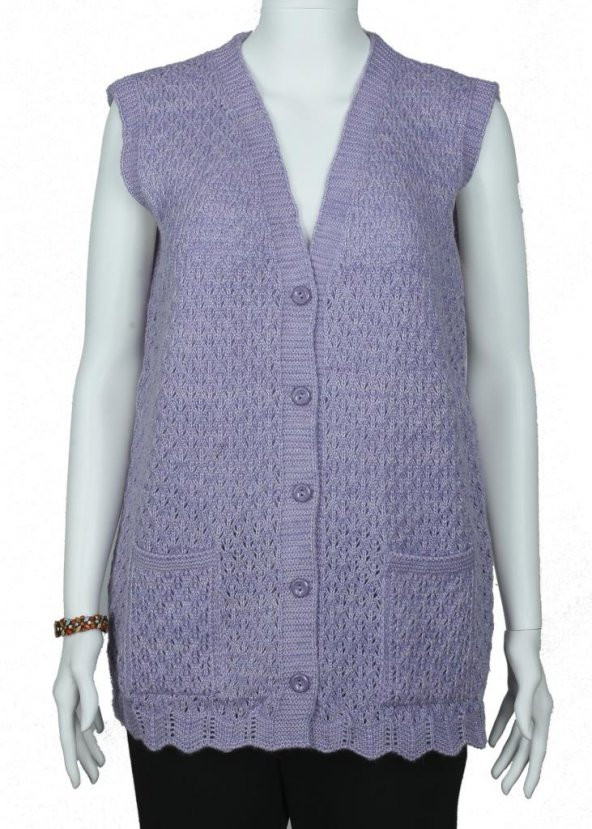 Altı Fırfırlı Spor Model Triko yelek - 5