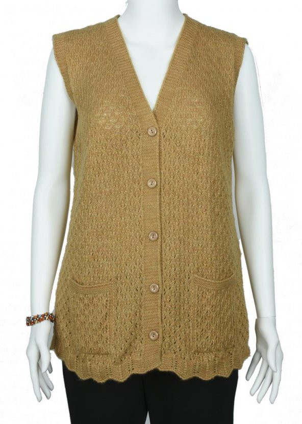 Altı Fırfırlı Spor Model Triko yelek - 6