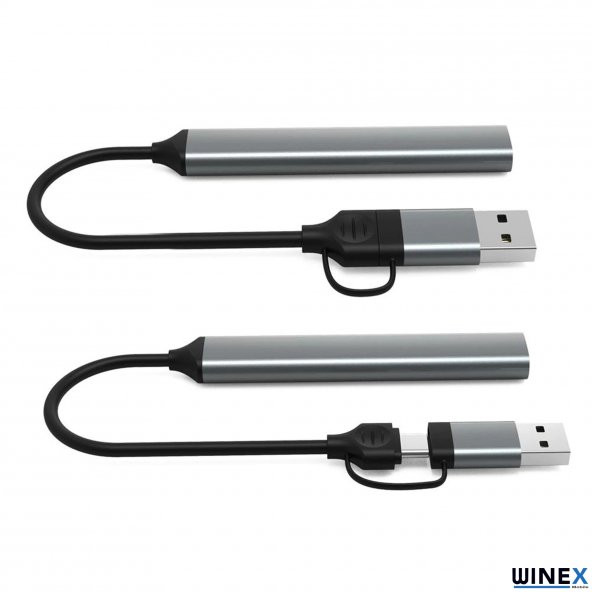 Winex 4in1 UsbA ve Type-C To UsbA 3.01 Çoklayıcı Hub Adaptör - 3