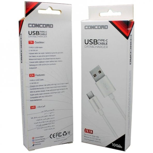 Concord C821 TYPE C USB2.0 Kablo
