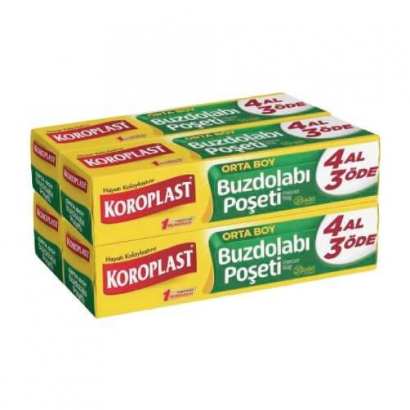 Koroplast Buzdolabı Poşeti Orta Boy 4 Al 3 Öde 80li