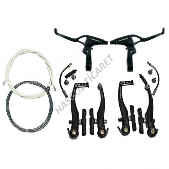 Hsgl Bisiklet Siyah Full Aluminyum Promax V-Fren Beyaz Fren Dış Kablo Takımı Bisiklet Fren Sistemleri Yedek Parça