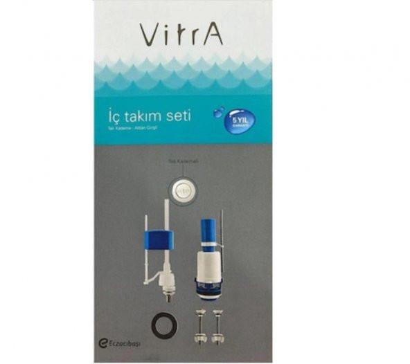 Vitra Klozet Rezervuar Tek Kademeli Basmalı İç Takımı 330B1314 - 2