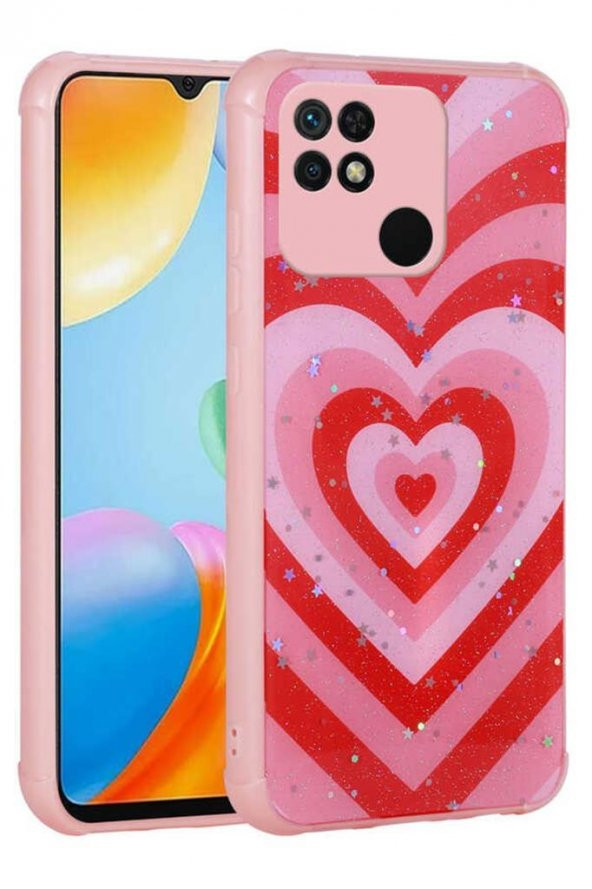 Xiaomi Redmi 10C Kılıf Kamera Korumalı Simli Renkli Tasarım Silikon - 6