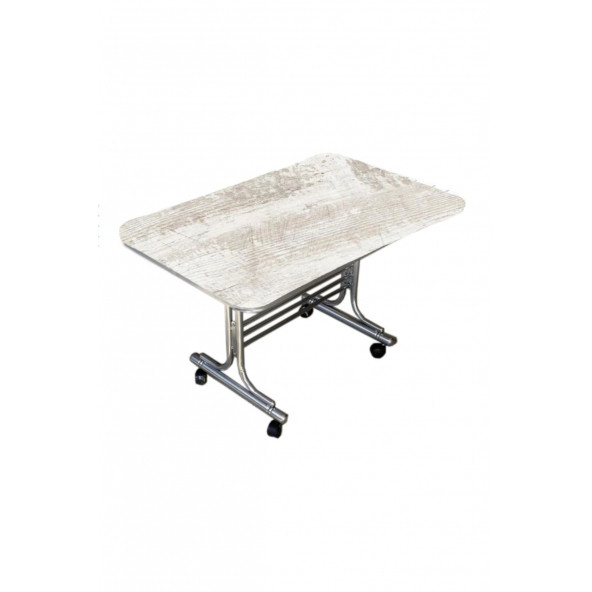 tekerlekli nikelaj çelik 70x110 orta masa