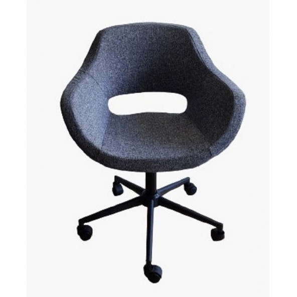 Çalışma Sandalyesi Siyah Konik Ayaklı Döküm Süngerli - Resim 3