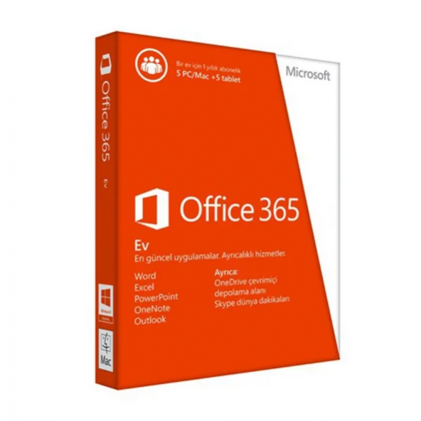 Microsoft Office 365 Pro Plus Mac 5 Cihaz Ofis Yazılımı Hesabı