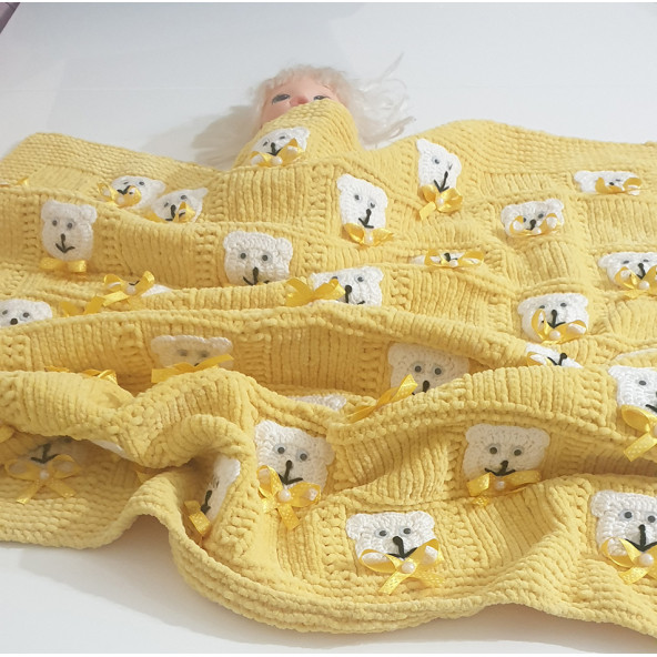 Ayıcıklı Erkek Bebek Battaniyesi - 2