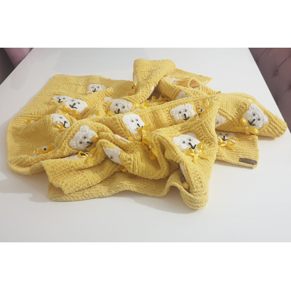 Ayıcıklı Erkek Bebek Battaniyesi - 4