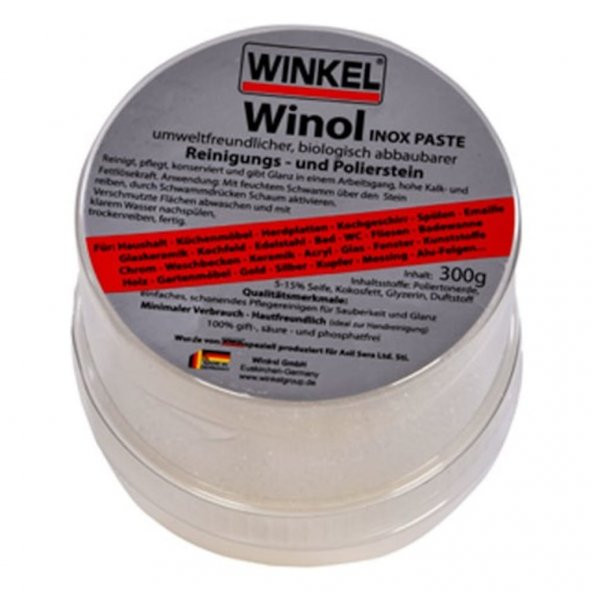 Winol Inox Paste 300Gr Paslanmaz Çelik Krom Yüzey Temizleyici