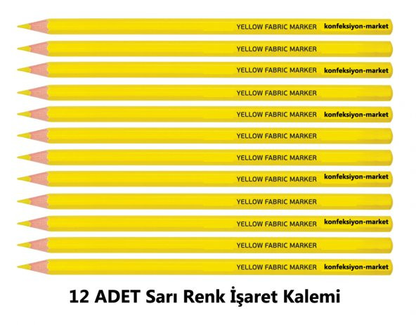 Sarı Renk Tekstil Kumaş Karton Deri Kurşun Işaretleme Kalemi