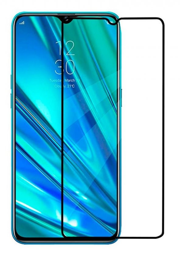 Realme 5İ Ekran Koruyucu 2 Adet Temperli 5D Tam Ekran Cam ürün görseli