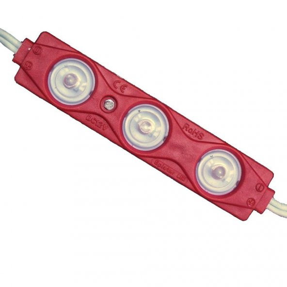 3 Lensli Modül Led-Kırmızı-1.5w-12v-Cdm