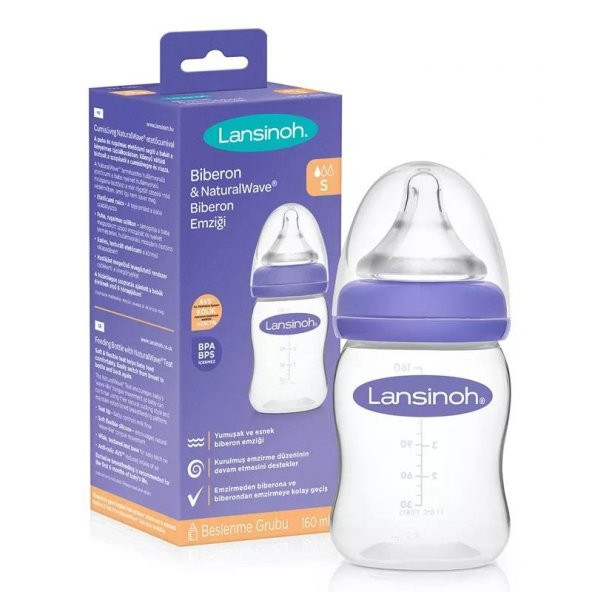 Lansinoh Biberon ve NaturalWave Biberon Emziği 160 ml - 1