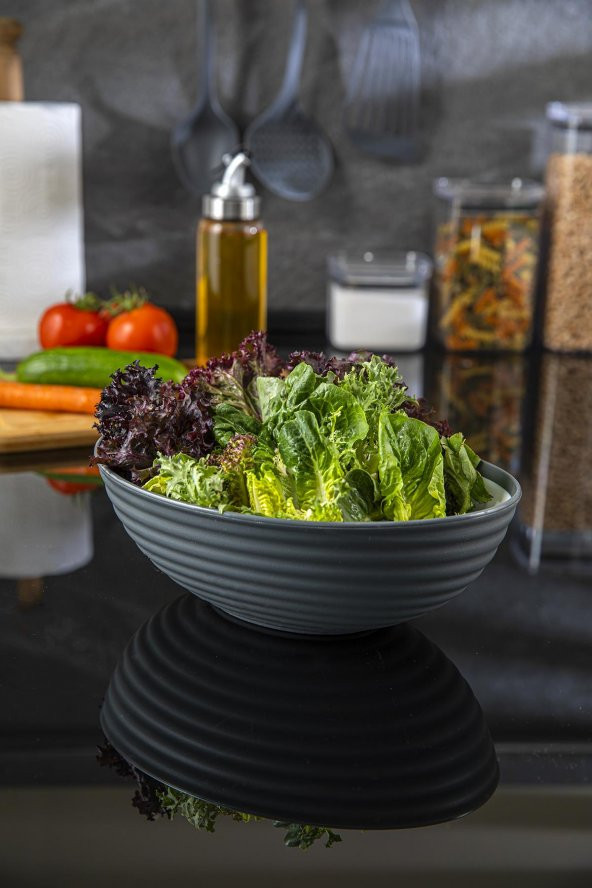 Vera Oval, Plastik Salata ve Meyve Sunum Kasesi 1,6 lt