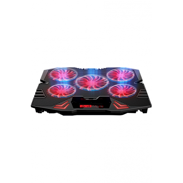 Rampage Mistral S45 Kırmızı Led 5Fan Yükseklik Ayarlı LCD Notebook Soğutucu Laptop Soğutucu 12/17 - 3
