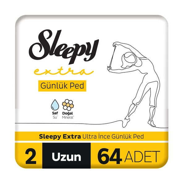 Sleepy Extra Ultra İnce Günlük Ped Uzun 64 Adet Ped