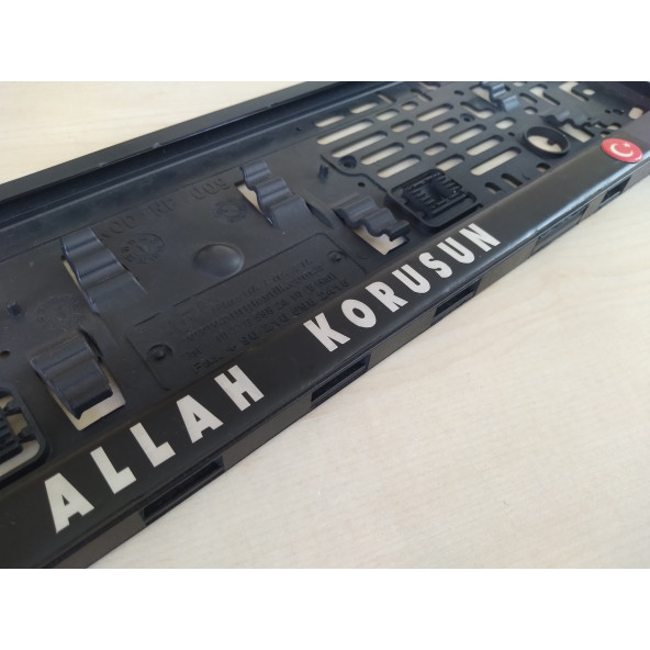 PLAKALIK PLASTİK ALLAH KORUSUN 2ADET FİYATI (METALİK YAZI) SPORT PLAKA ALTLIĞI