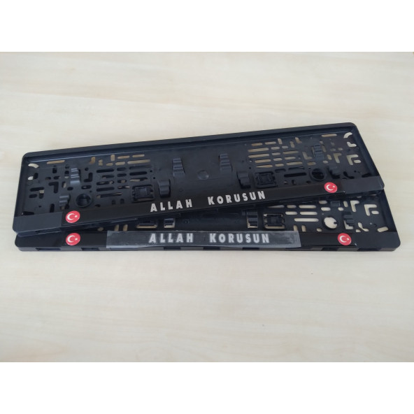PLAKALIK PLASTİK ALLAH KORUSUN 2ADET FİYATI (METALİK YAZI) SPORT PLAKA ALTLIĞI - 3