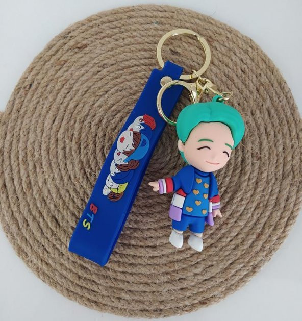 BTS RM Karakter Figür Silikon Anahtarlık Çanta Süsü Oyuncak - 3