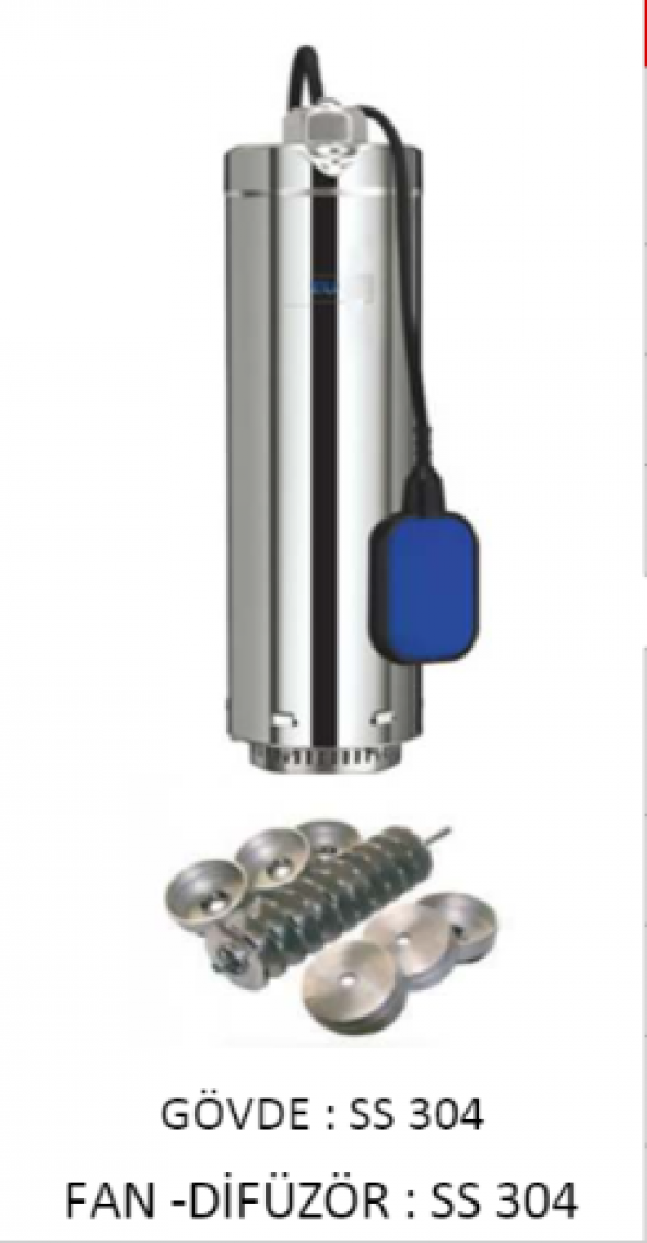 Nortek SRX 408 Çelik Fanlı Kademeli Dalgıç Pompa - 1