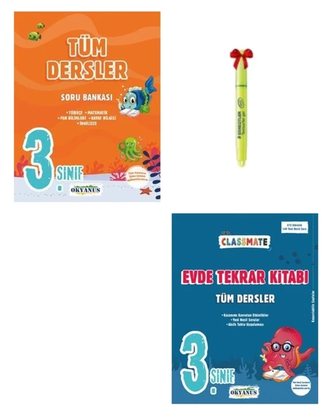 3.Sınıf Tüm Dersler ve Classmate Evde Tekrar Kitabı