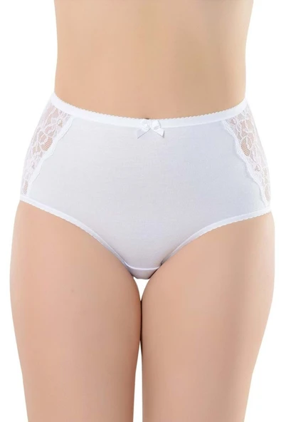 Belinay 4 Lü Paket Modal Yüksek Bel Dantelli Bayan Koton Külot 0121 - 3