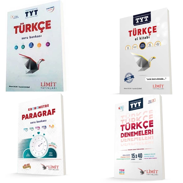 Limit Yayınları TYT Türkçe Seti Konu Soru Ve Deneme Sınavı 4 Kitap