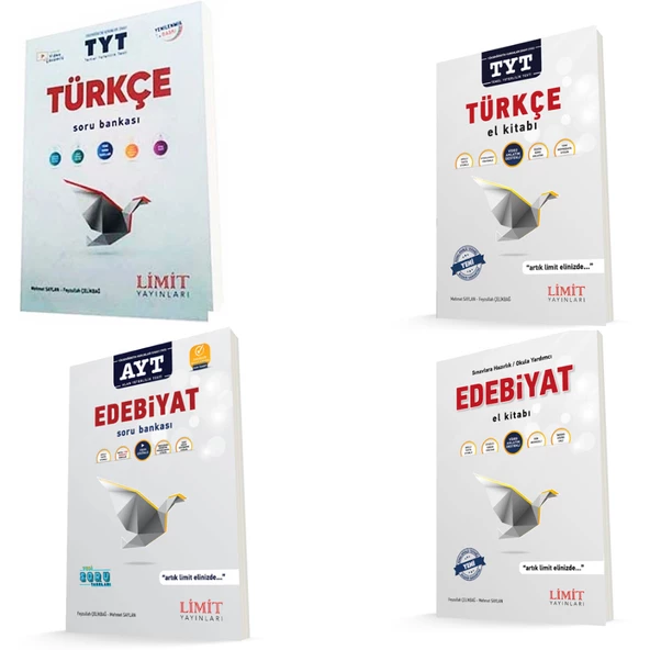 Limit Yayınları TYT AYT Türkçe Edebiyat Seti 4 Kitap