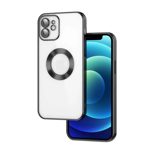 Apple iPhone 12 Kılıf Kamera Korumalı Logo Gösteren Omega Kılıf - Resim 3