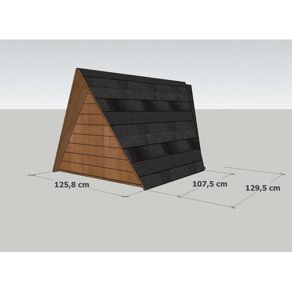 Mandu Ahşap Köpek Kulübesi (A Frame) - 9