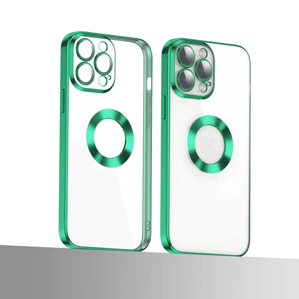 iPhone 12 Pro Max Kılıf Kamera Korumalı Logo Gösteren Omega Kapak - Resim 9