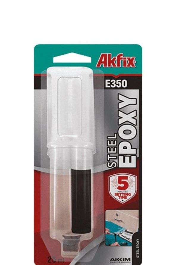 Akfix E350 Epoxy Hızlı Yapıştırıcı Şırıngalı 25Ml
