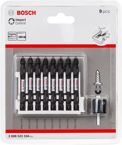 Bosch Impact Ctrl ÇiftTaraf 8'liPH2-PZ2,65mm/M - 2
