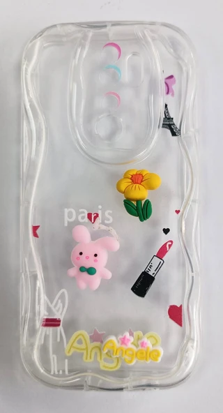 Xiaomi Redmi Note 8 Pro Uyumlu Emojili Kalın Yumuşak Şeffaf Kılıf